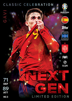 Gavi Spain Topps Match Attax EURO 2024 Next Gen Limited Edition #NGLE3